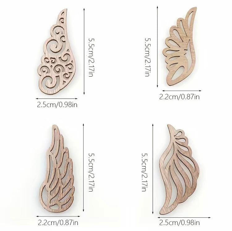 Ali D'Angelo Decorative In Legno - Per Artigianato, Decorazioni Natalizie, Matrimoni, Taglia Unica