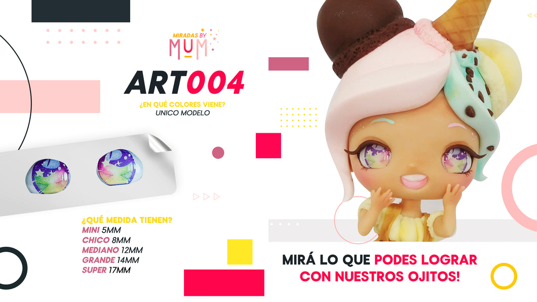 Ojos autoadhesivos de Valeria Marini ART004