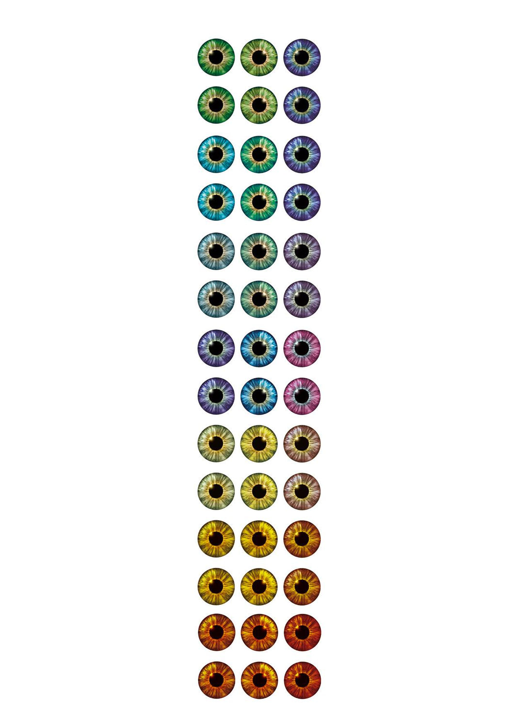 Ojos autoadhesivos de resina 3D