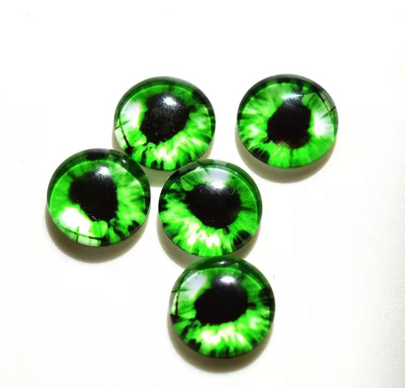 Self-Adhesive Eyes in Green glass